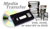 VHS, SVHS or mini DV to DVD transfer